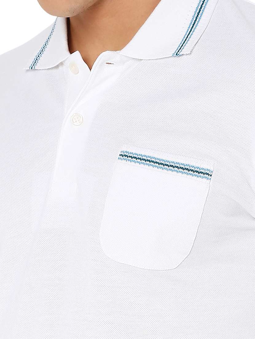 white cotton plain tshirt - 20998369 -  Standard Image - 5