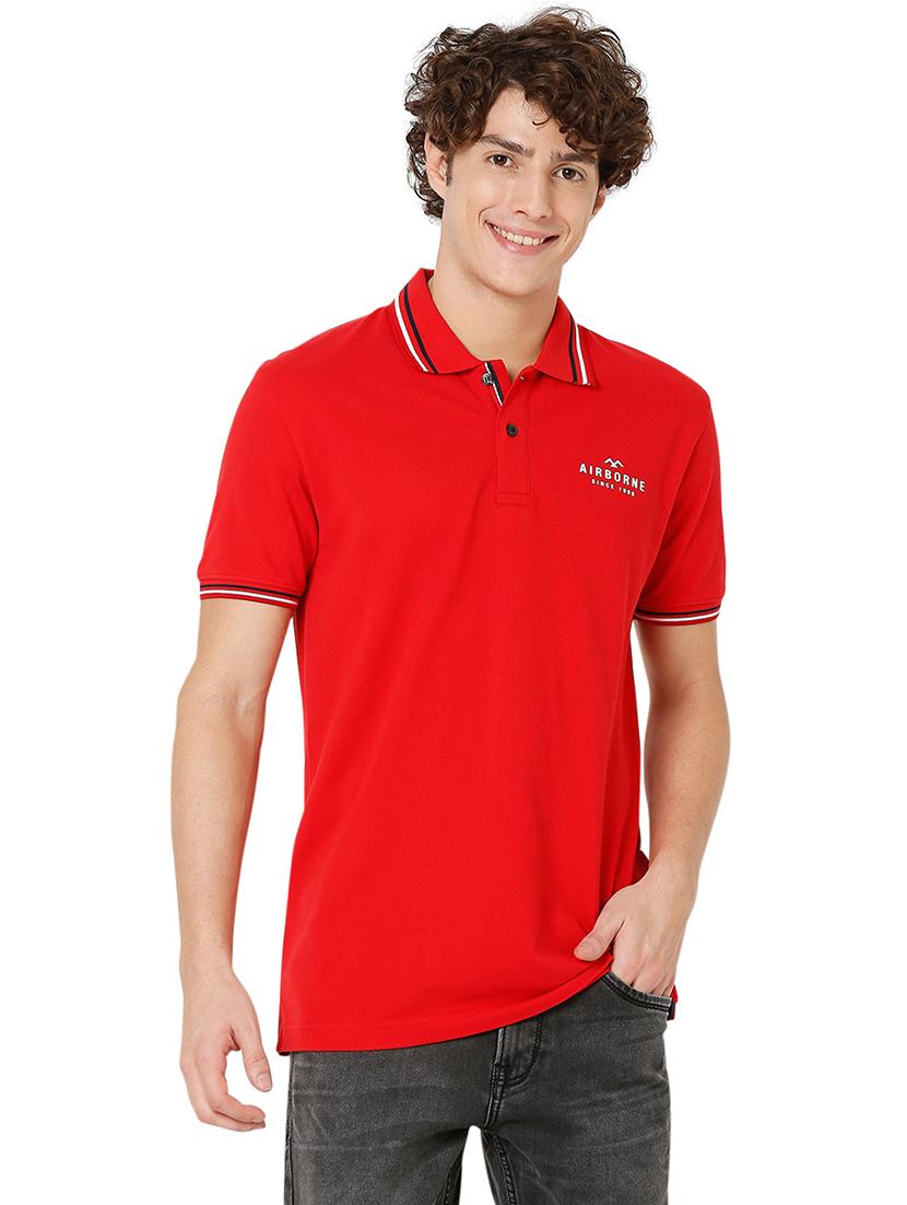 red cotton plain tshirt - 20998392 - Zoom Image - 0