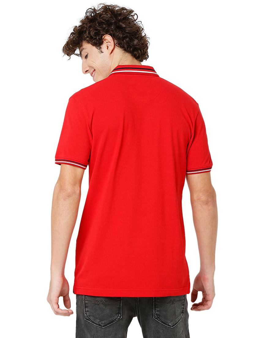 red cotton plain tshirt - 20998392 - Standard Image - 3