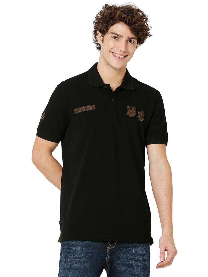 black cotton plain tshirt - 20998434 - Zoom Image - 0