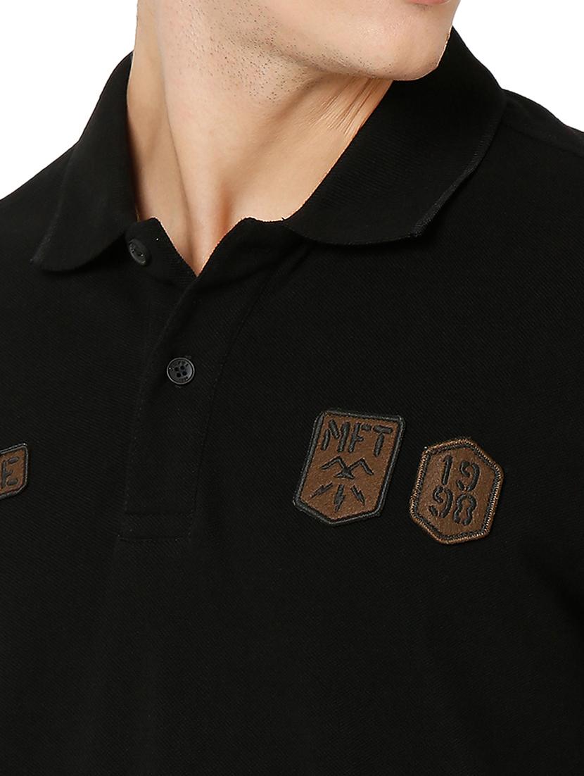 black cotton plain tshirt - 20998434 - Standard Image - 5