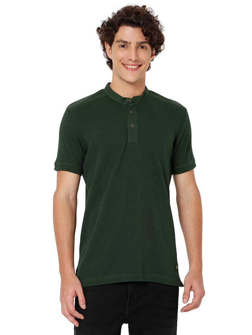 olive cotton plain tshirt - 20998445 - Zoom Image - 0