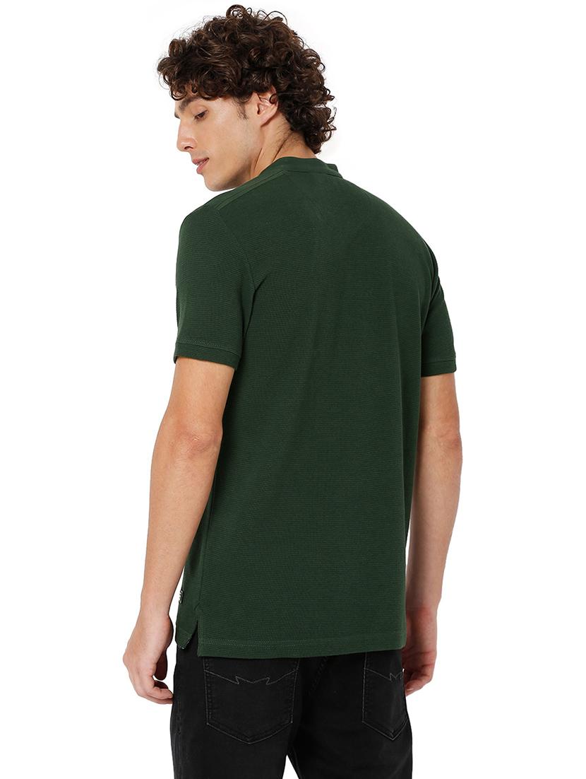 olive cotton plain tshirt - 20998445 - Standard Image - 3