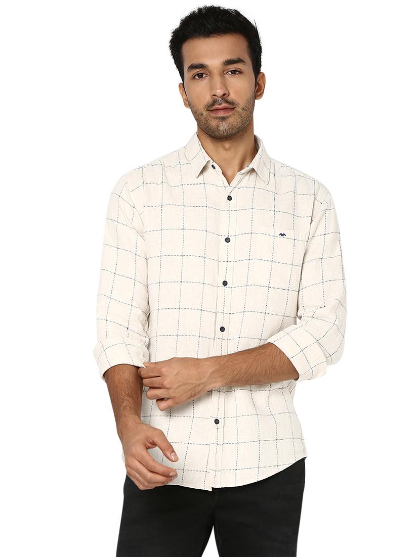 off white cotton casual shirt - 20998502 - Zoom Image - 0