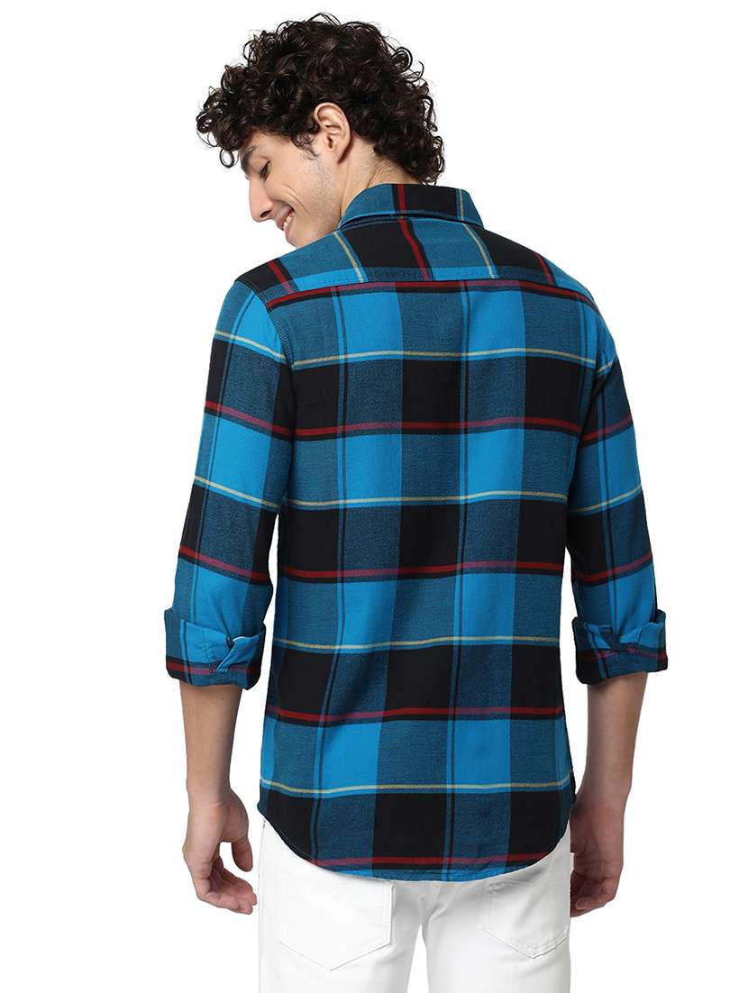 black cotton casual shirt - 20998505 - Standard Image - 3