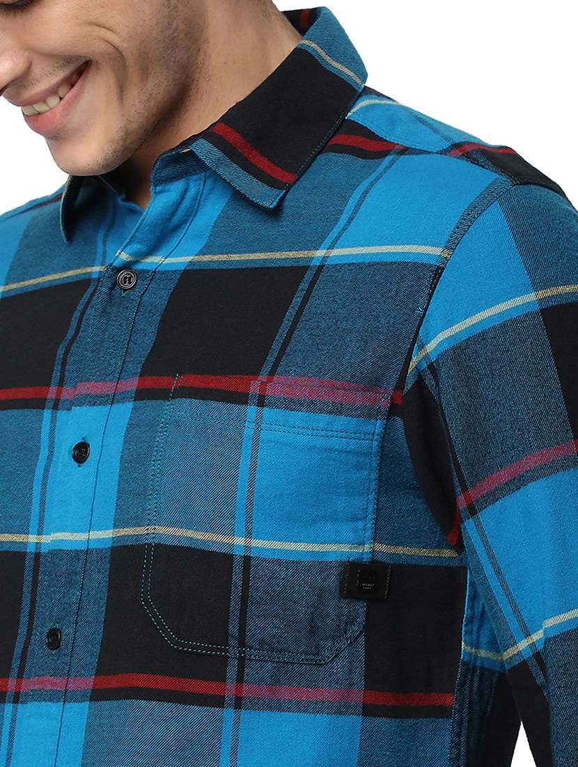black cotton casual shirt - 20998505 - Standard Image - 5