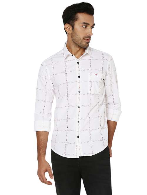 white cotton casual shirt - 20998527 - Standard Image - 0