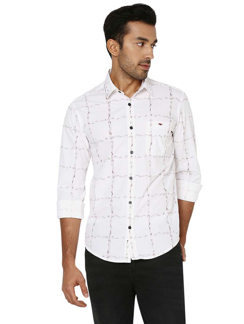 white cotton casual shirt - 20998527 - Zoom Image - 0