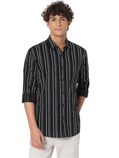 black cotton casual shirt - 20998534 - Standard Image - 0