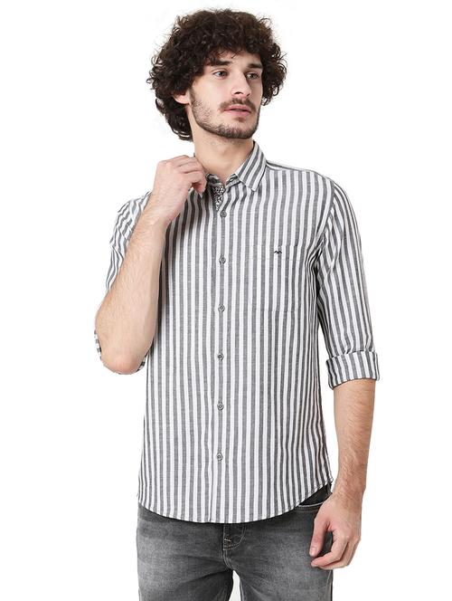 charcoal cotton casual shirt - 20998542 - Standard Image - 0