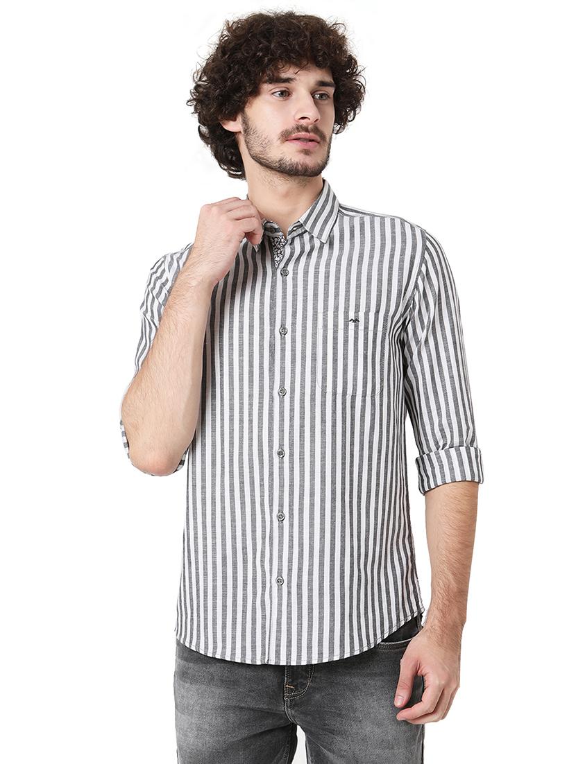 charcoal cotton casual shirt - 20998542 - Zoom Image - 0