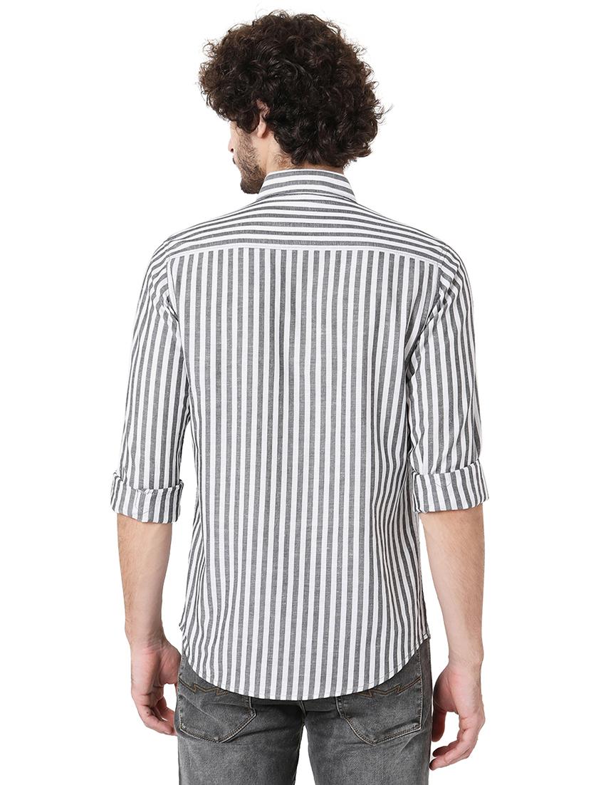 charcoal cotton casual shirt - 20998542 - Standard Image - 3