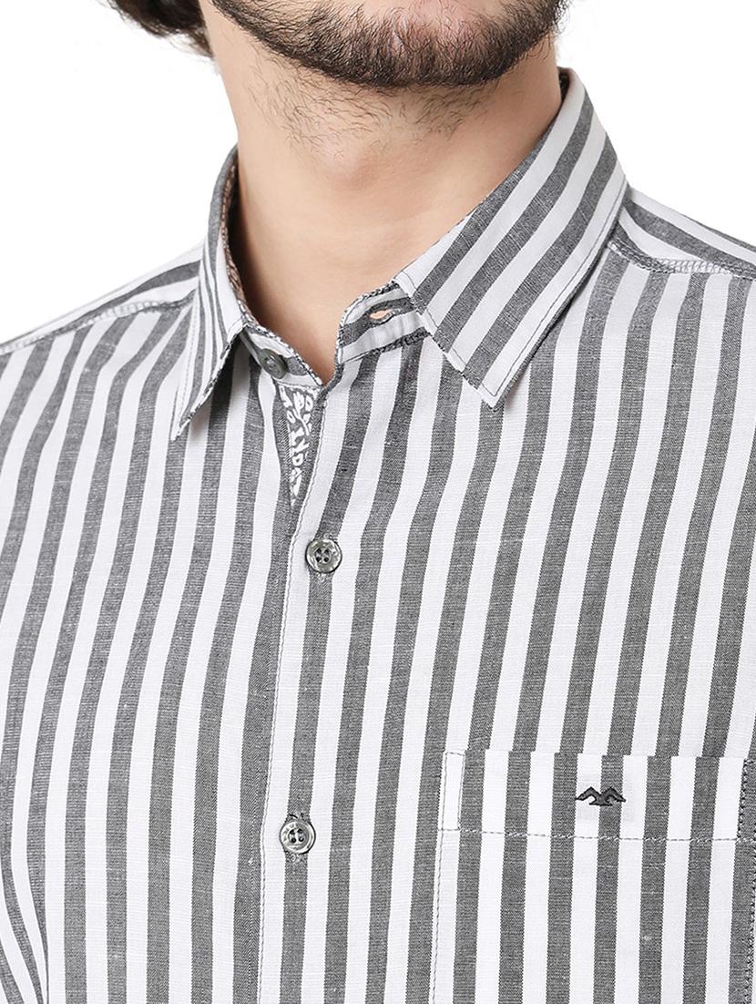 charcoal cotton casual shirt - 20998542 - Standard Image - 5