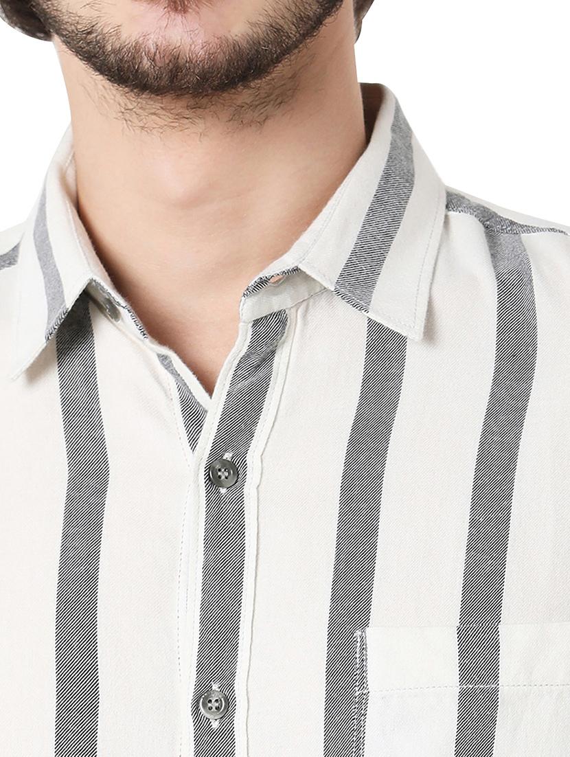 off white cotton casual shirt - 20998547 - Standard Image - 5