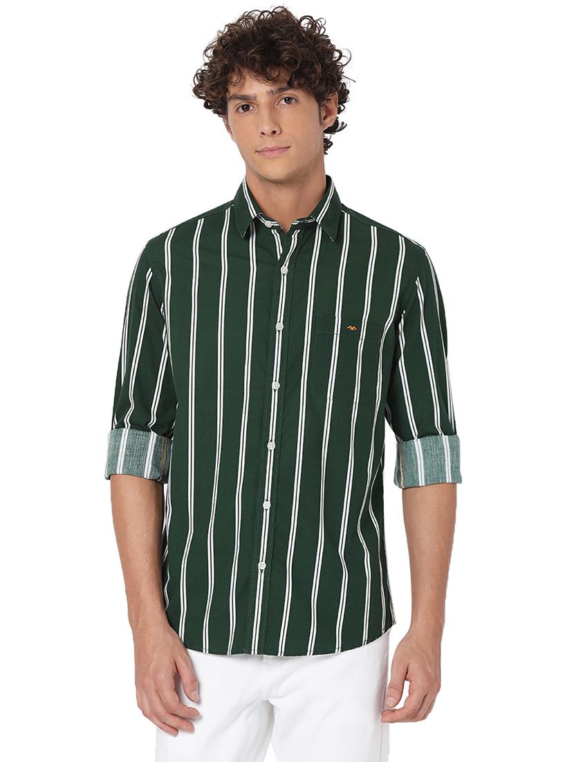 olive cotton casual shirt - 20998558 - Zoom Image - 0