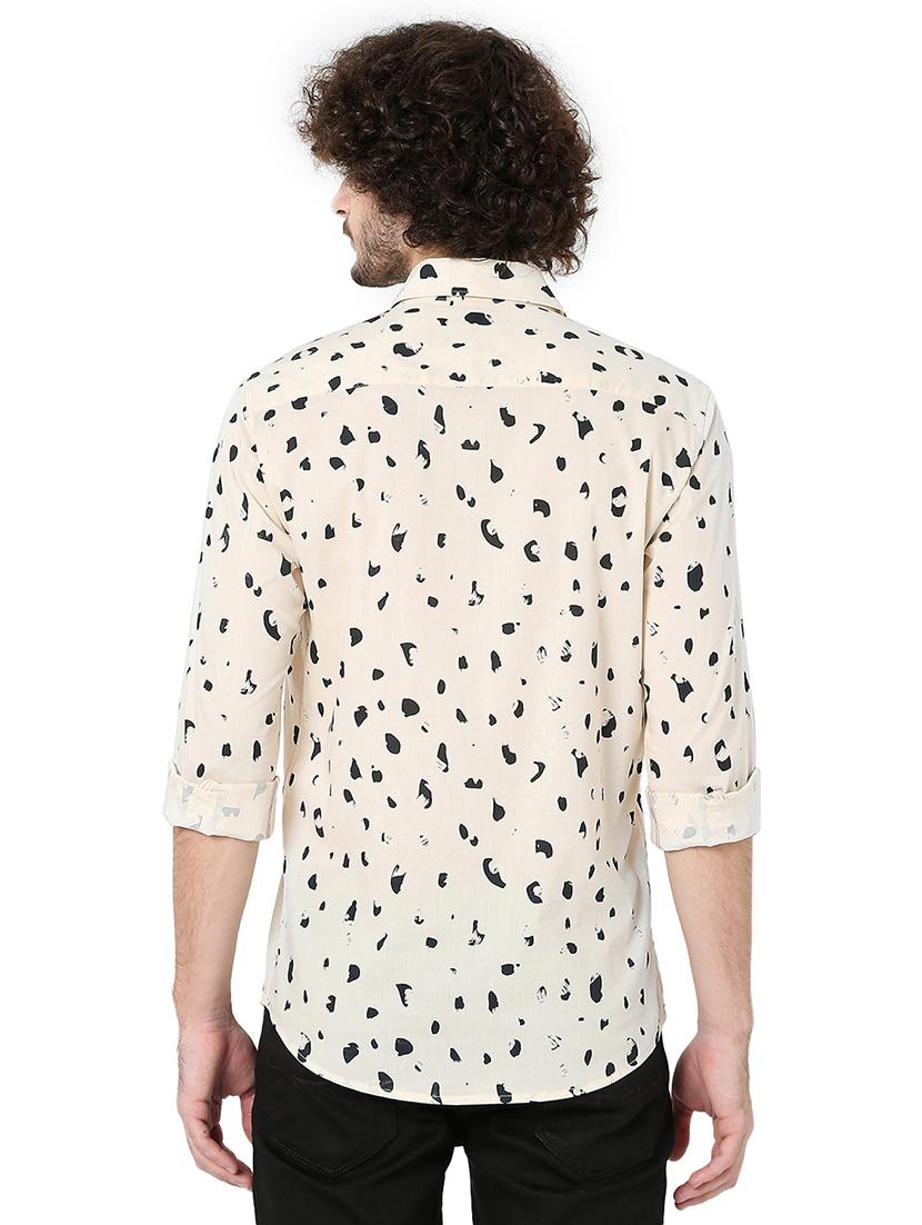 off white cotton casual shirt - 20998568 - Standard Image - 3