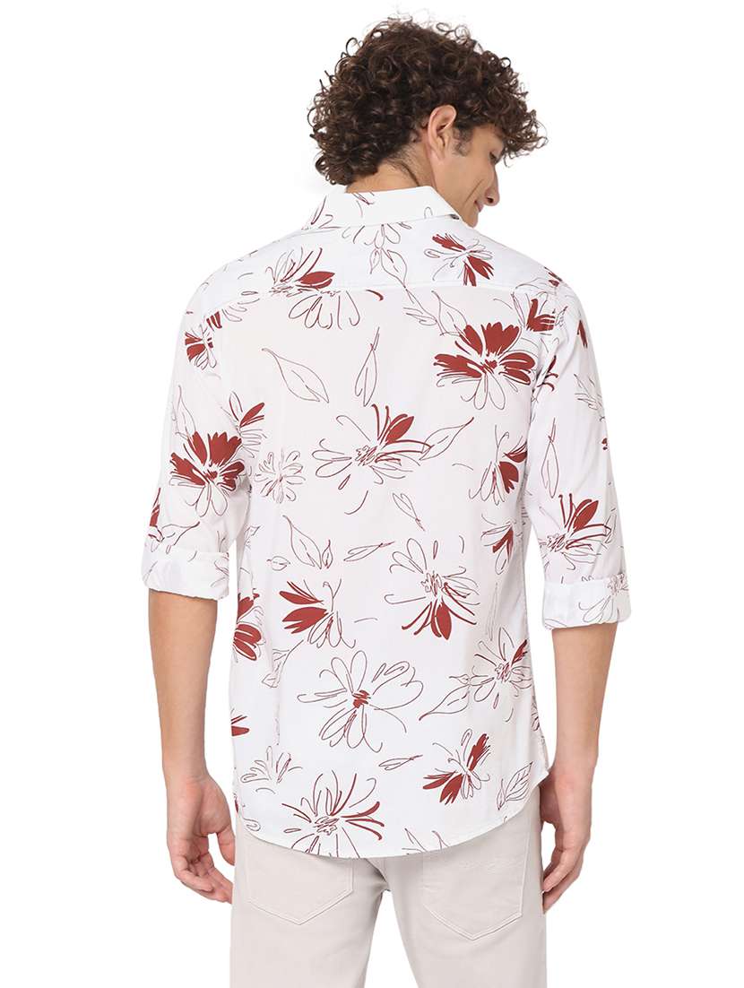 white cotton casual shirt - 20998582 -  Standard Image - 3