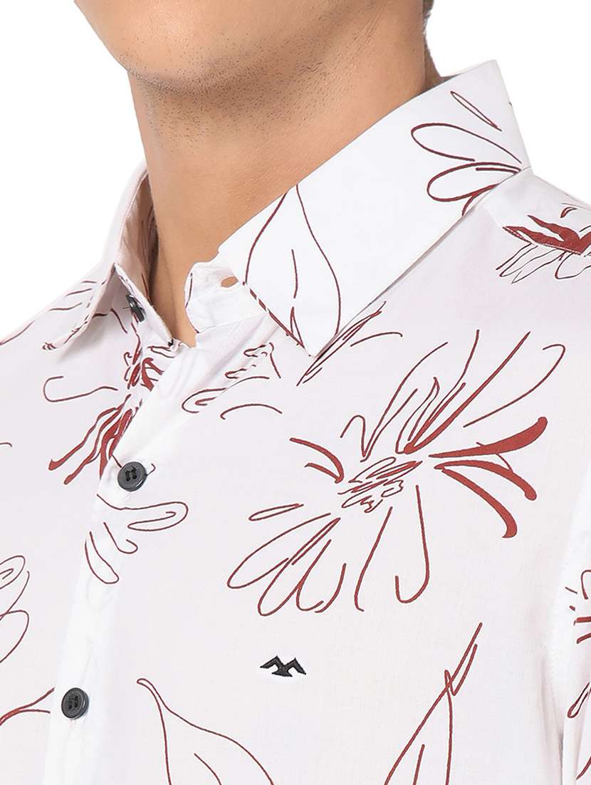 white cotton casual shirt - 20998582 -  Standard Image - 5