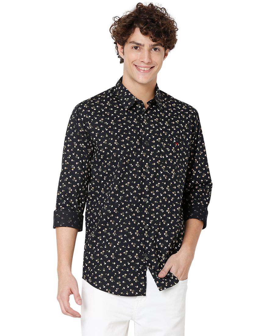 black cotton casual shirt - 20998624 - Zoom Image - 0