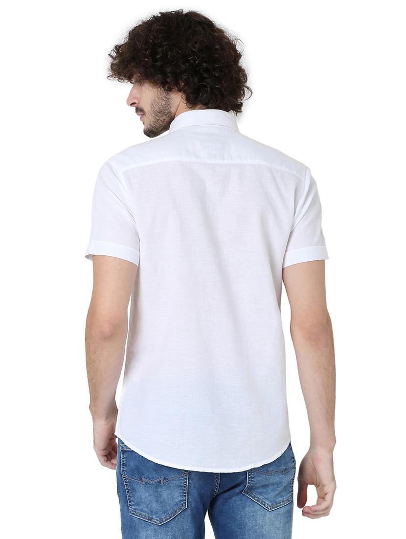 white cotton casual shirt - 20998671 - Standard Image - 3