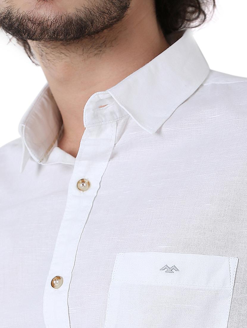 white cotton casual shirt - 20998671 - Standard Image - 5