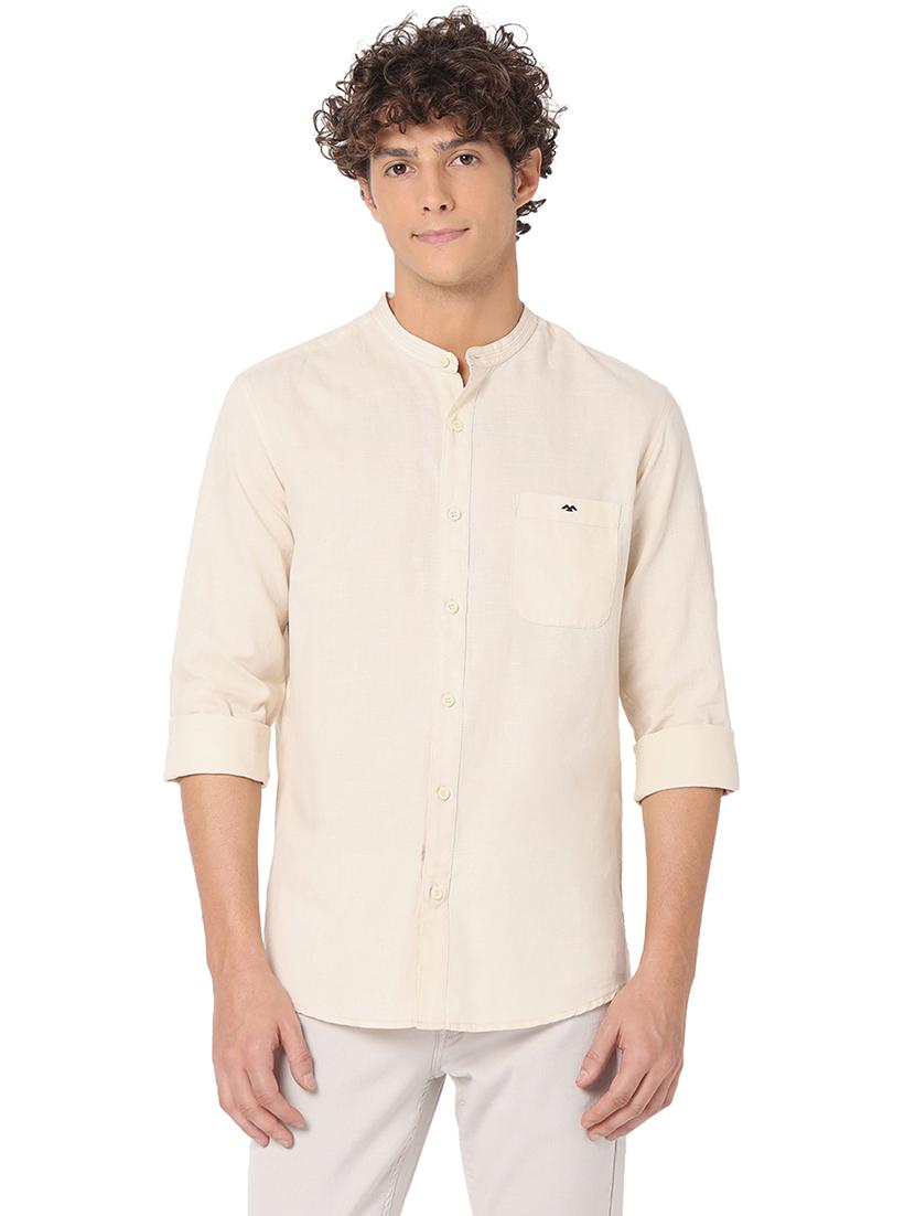 off white cotton casual shirt - 20998675 - Zoom Image - 0