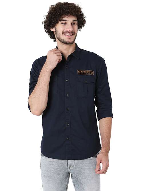 men collared long sleeve casual shirt - 20998699 -  Standard Image - 0