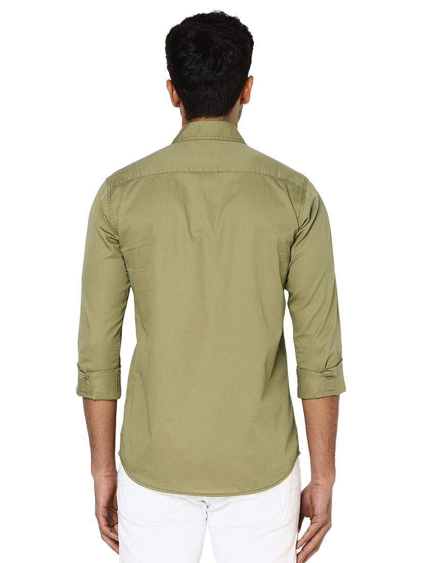 men khaki badged shirt - 20998709 - Standard Image - 3