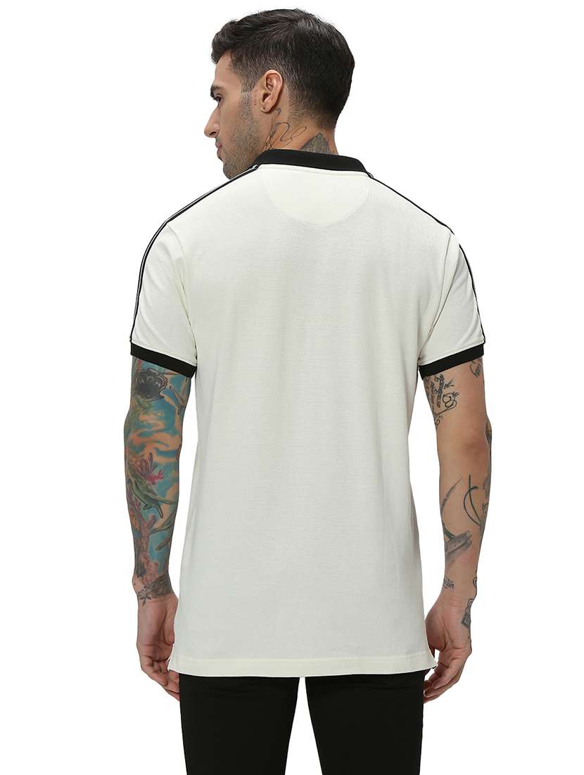 white cotton striped t-shirt - 20998720 -  Standard Image - 3