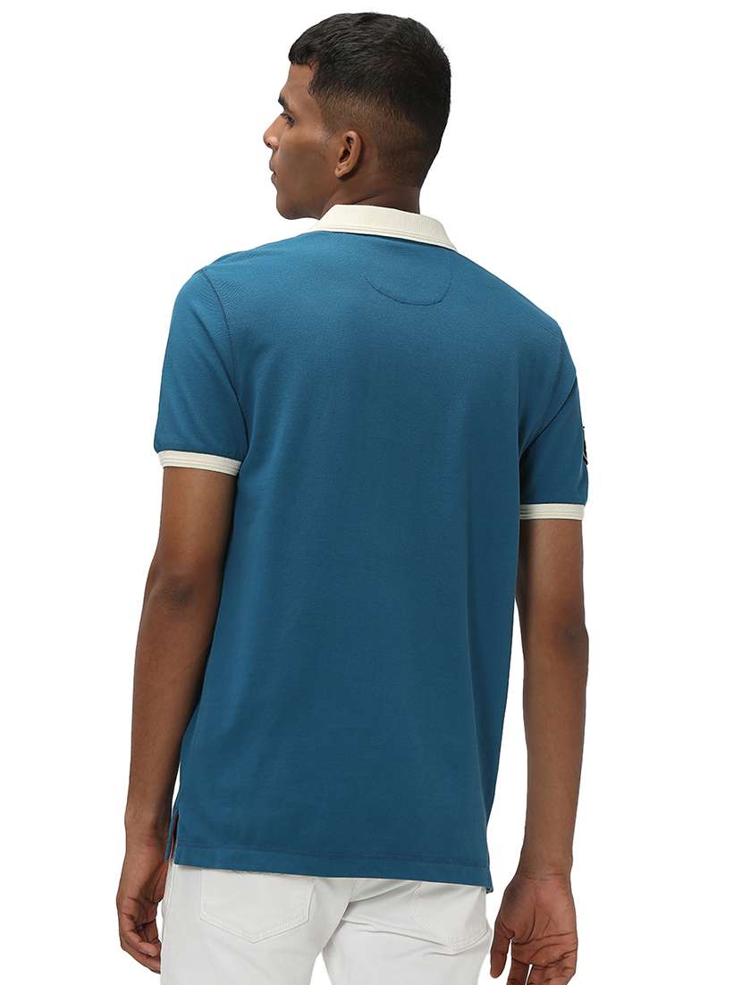 teal cotton plain tshirt - 20998733 -  Standard Image - 3