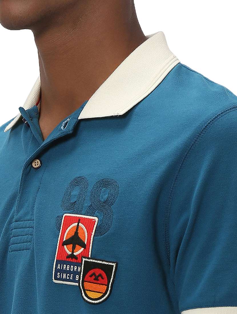 teal cotton plain tshirt - 20998733 -  Standard Image - 5