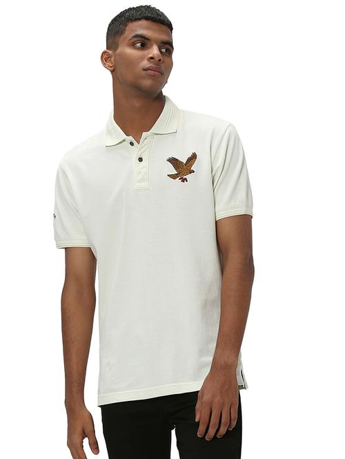off white cotton plain tshirt - 20998736 - Standard Image - 0