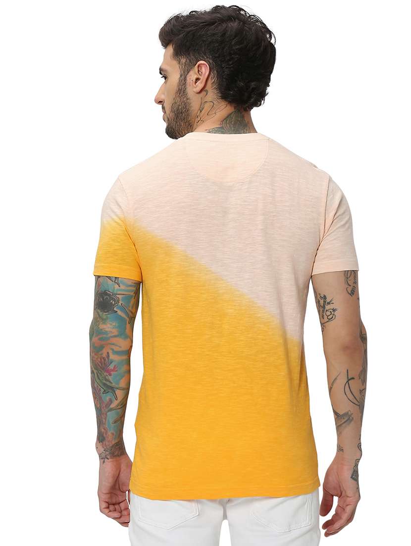 yellow cotton front print t-shirt - 20998748 - Standard Image - 3