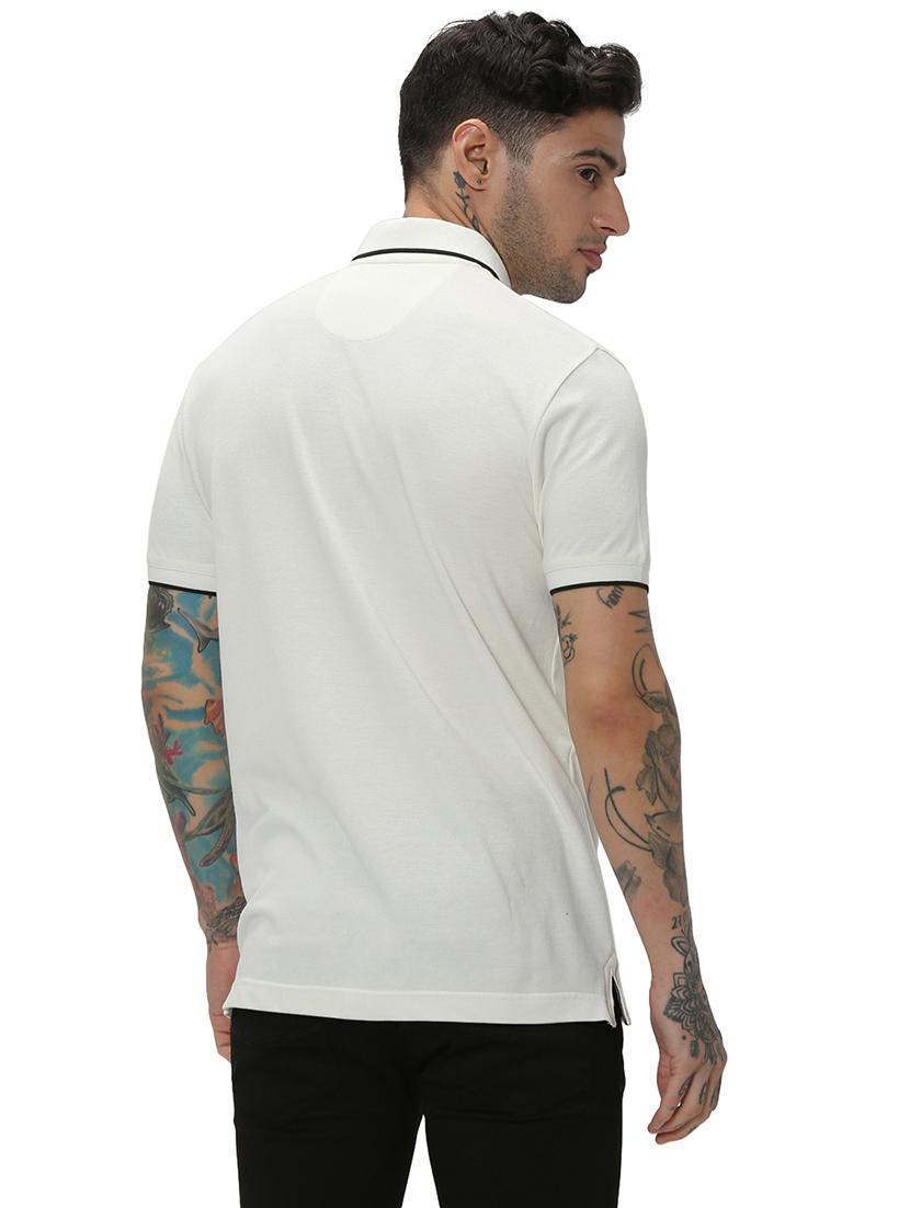 men polo neck chest print t-shirt - 20998750 - Standard Image - 3