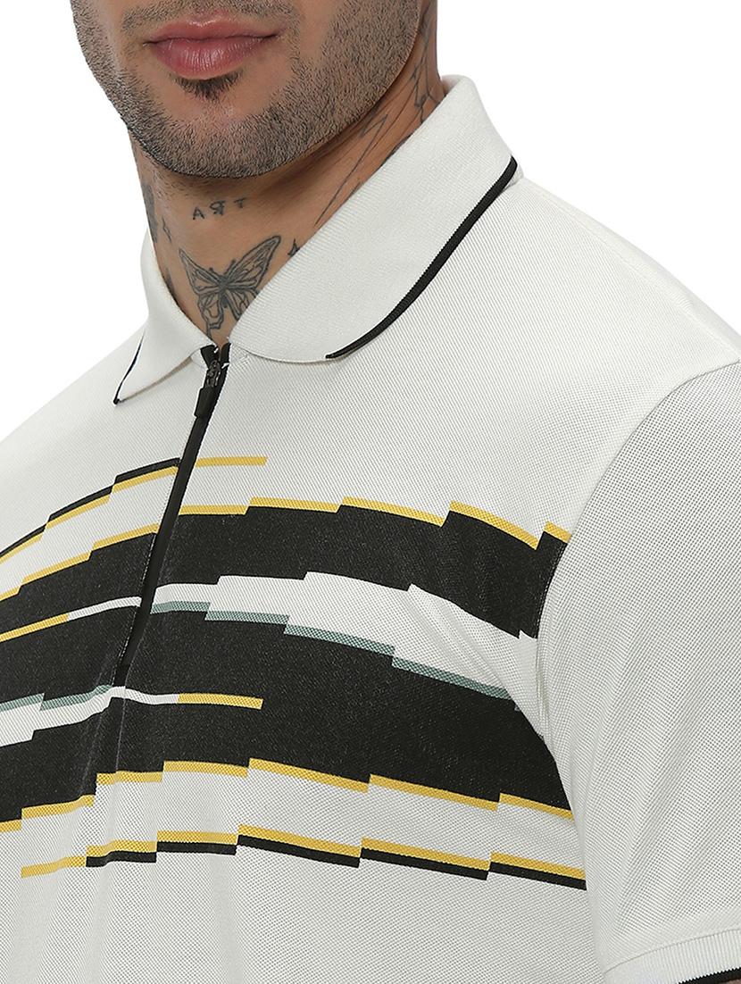 men polo neck chest print t-shirt - 20998750 - Standard Image - 5
