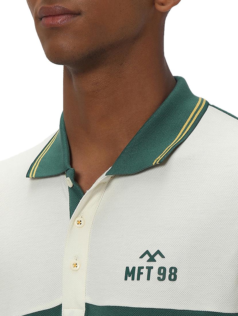 green cotton color block t-shirt - 20998786 - Standard Image - 5