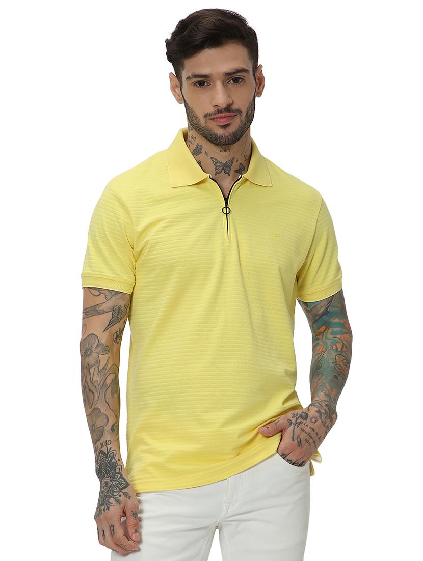 yellow cotton plain tshirt - 20998787 -  Zoom Image - 0