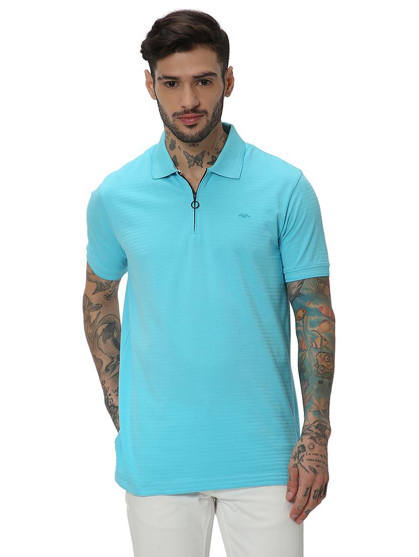 turquoise cotton plain tshirt - 20998788 - Zoom Image - 0