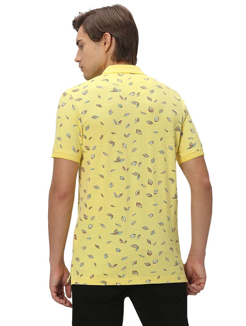 yellow cotton front print tshirt - 20998813 - Standard Image - 3