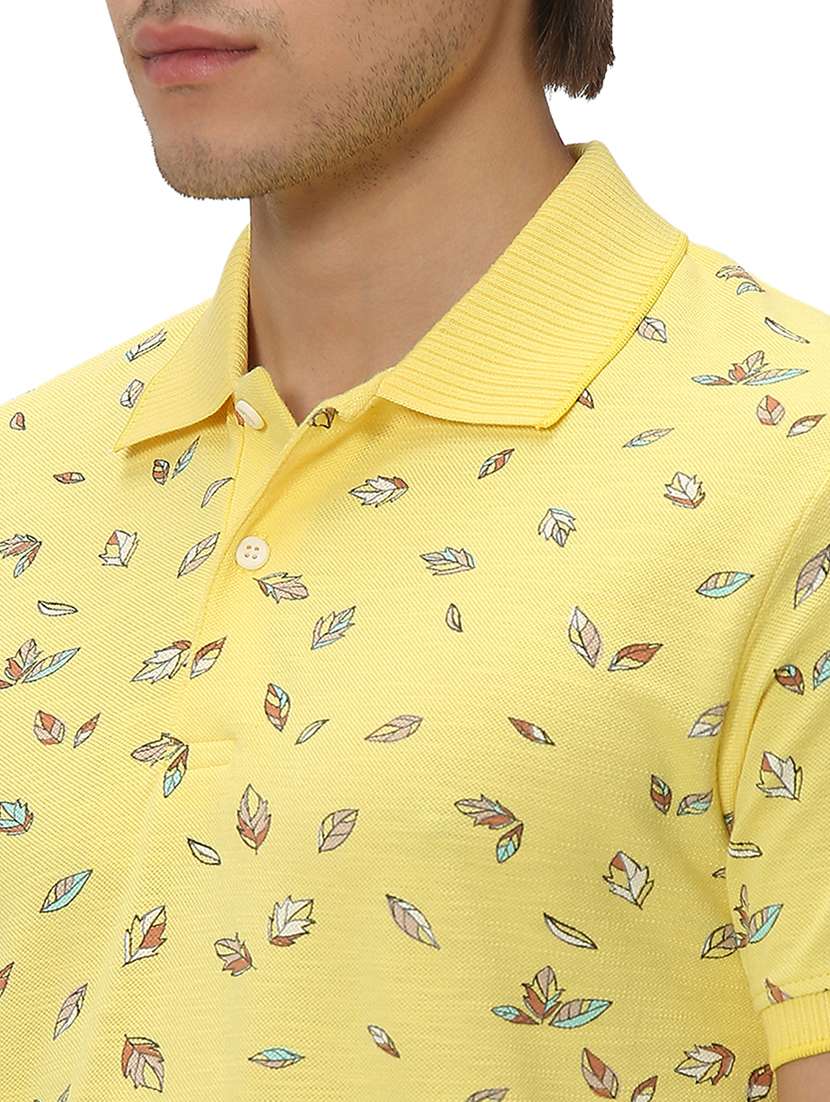 yellow cotton front print tshirt - 20998813 - Standard Image - 5