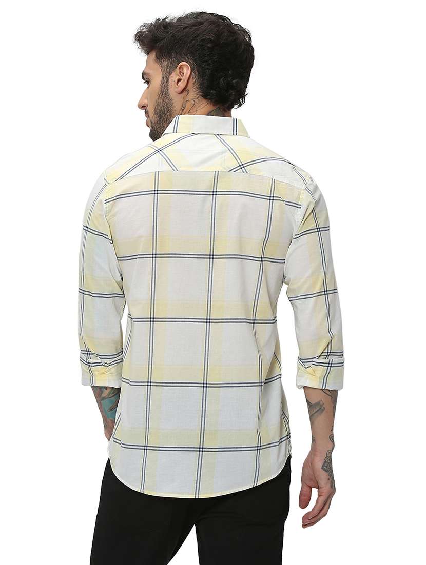yellow cotton casual shirt - 20998843 - Standard Image - 3