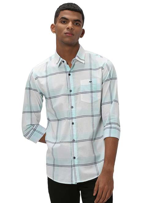 light blue cotton casual shirt - 20998844 -  Standard Image - 0