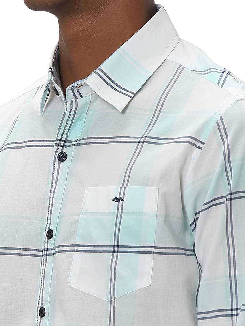 light blue cotton casual shirt - 20998844 - Standard Image - 5