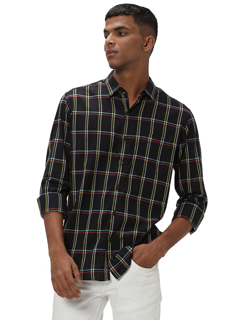 black cotton casual shirt - 20998845 -  Zoom Image - 0