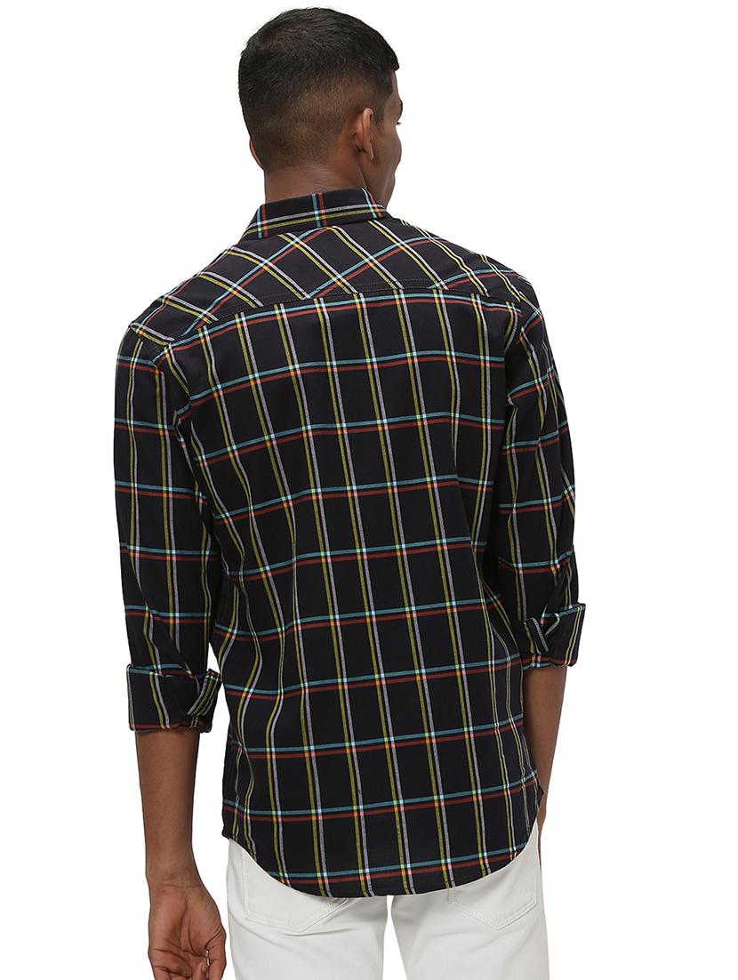 black cotton casual shirt - 20998845 - Standard Image - 3