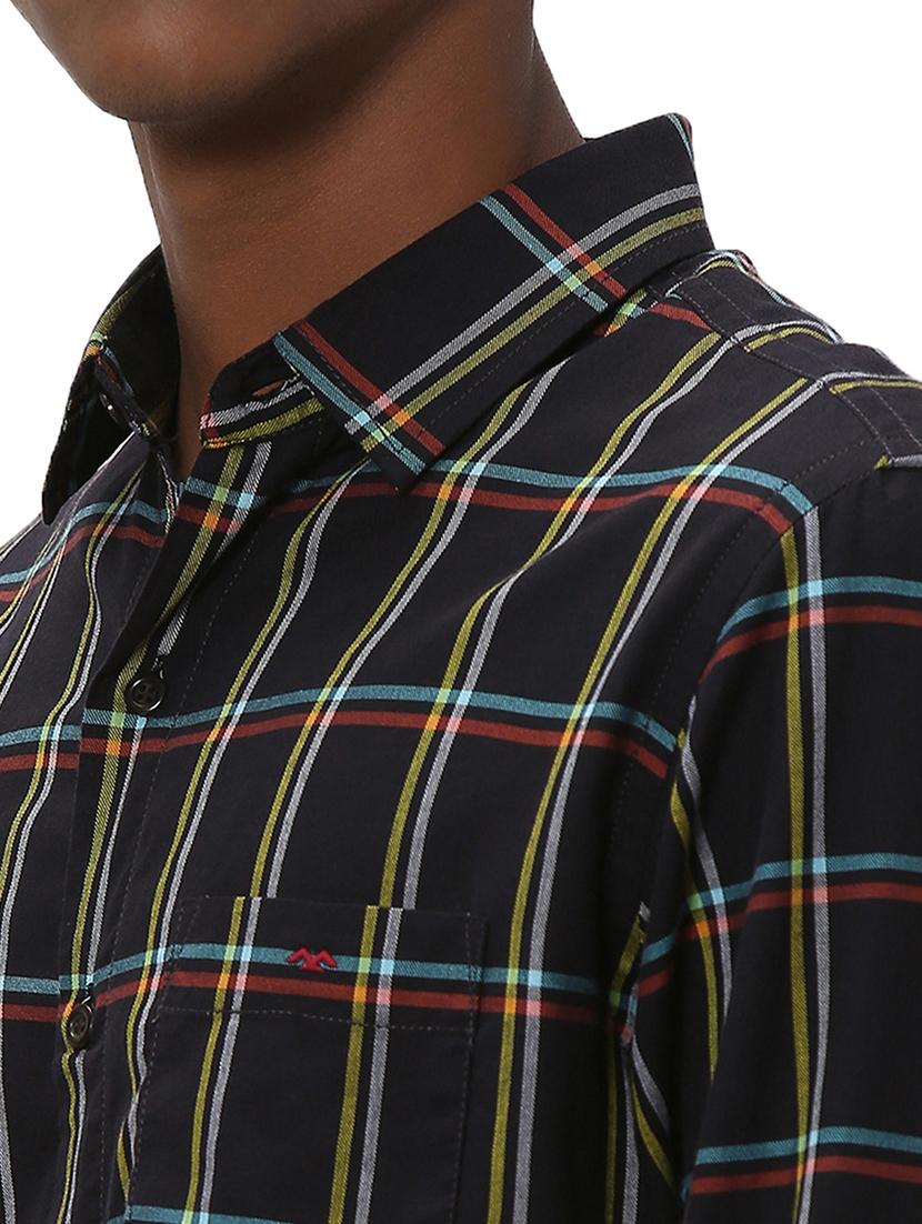 black cotton casual shirt - 20998845 - Standard Image - 5