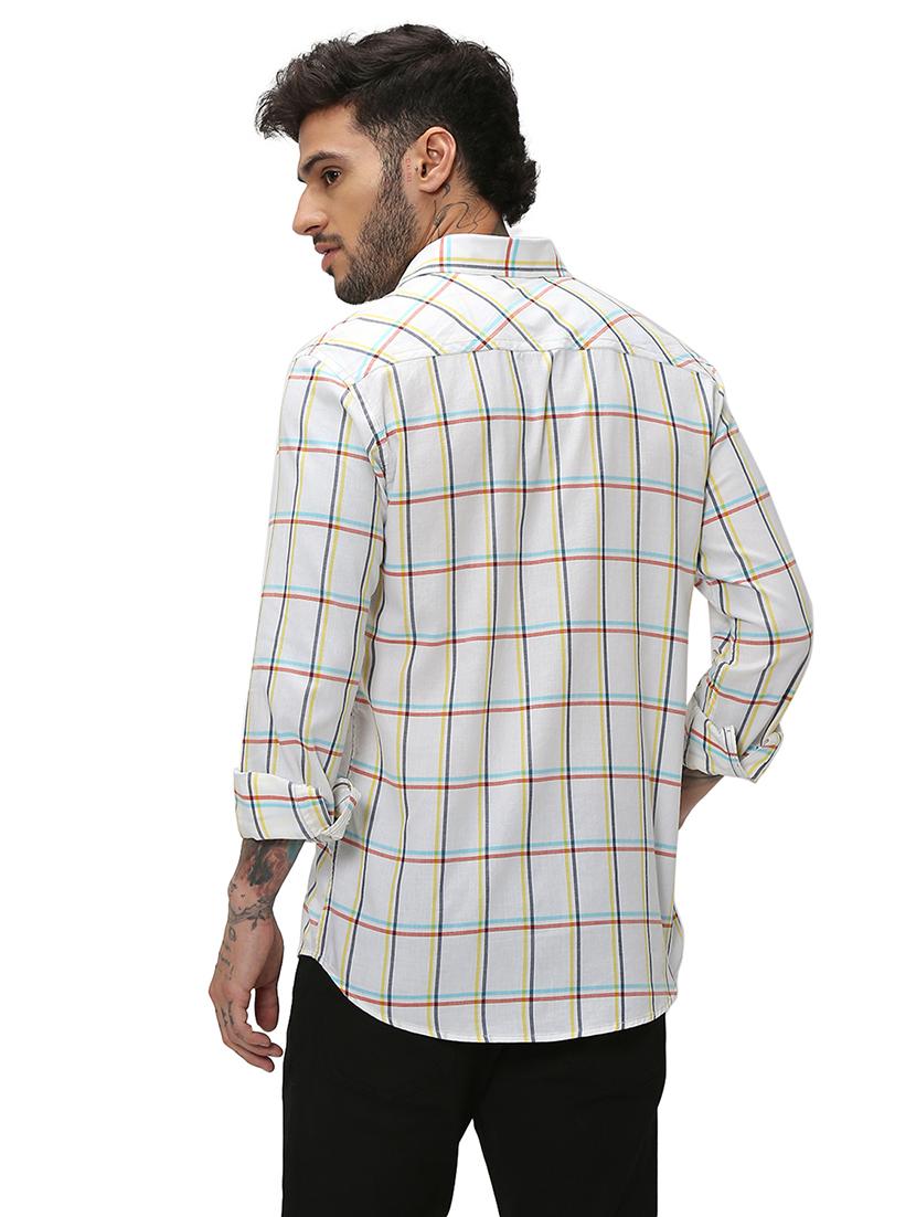 off white cotton casual shirt - 20998846 - Standard Image - 3