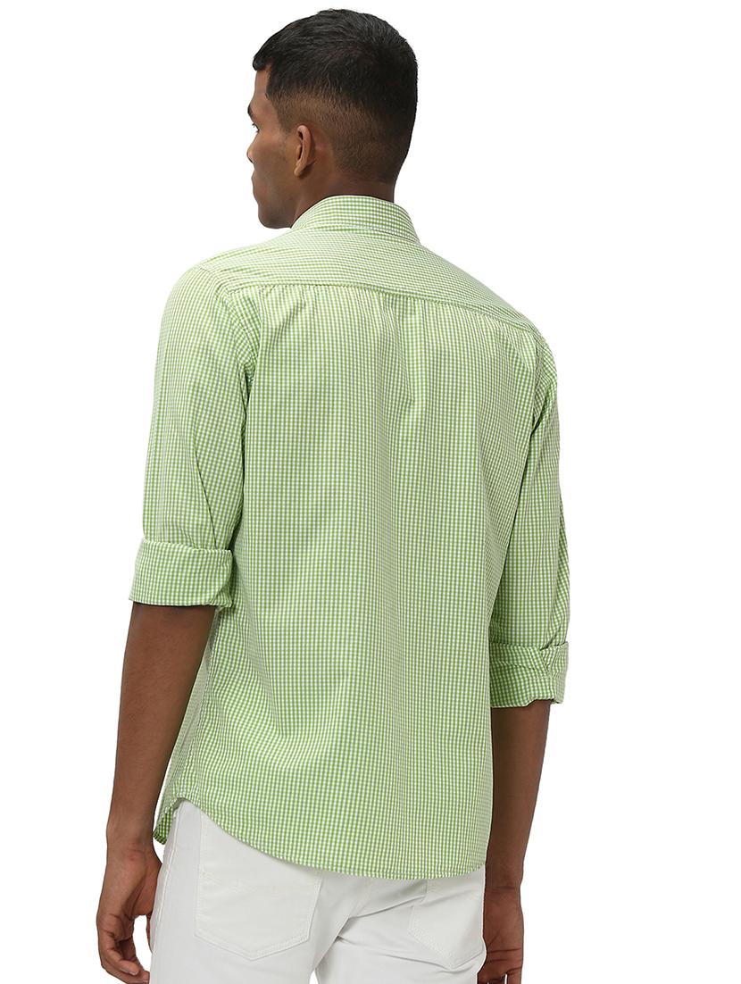 green cotton casual shirt - 20998848 - Standard Image - 3