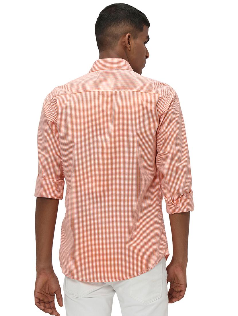 orange cotton casual shirt - 20998849 - Standard Image - 3