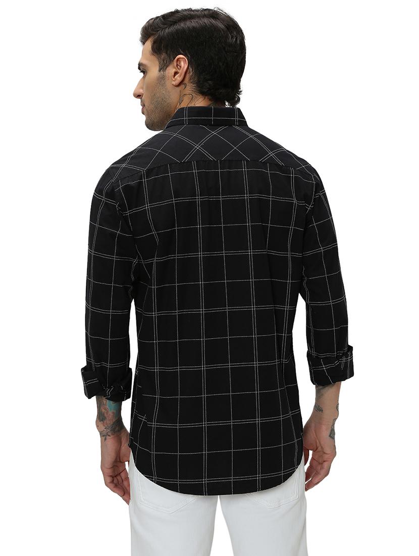 black cotton casual shirt - 20998850 - Standard Image - 3